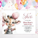 Search for 2 giraffes invitations Whimsical