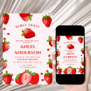 Search for berry sweet birthday invitations Pink gingham