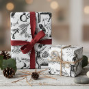 Search for white and black christmas wrapping paper Animals