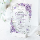 Search for purple silver quinceanera invitations Floral