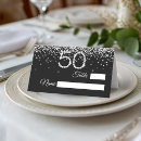 Search for diamond place cards Black and white