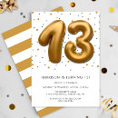 Search for modern trendy 13th birthday invitations Simple