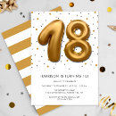 Search for 18th balloons birthday invitations Simple