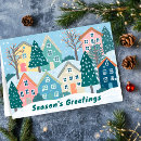 Search for snowy village christmas cards Houses