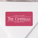 Search for elegant christmas return address labels Red