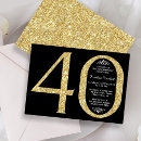 Search for glitter 40th birthday invitations Typography