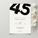 Search for 45th birthday invitations Typography