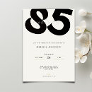 Search for eighty five birthday invitations Typography