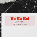 Search for ho ho ho return address labels Red