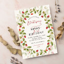 Search for strawberry birthday invitations Sweet one party