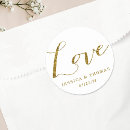 Search for gold calligraphy wedding stickers Chic
