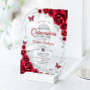 Search for red silver quinceanera invitations Floral