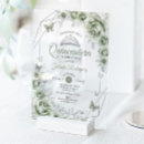 Search for sage green quinceanera invitations Floral