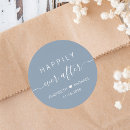 Search for blue round wedding stickers Minimalist