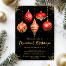 Search for baubles christmas invitations Red and gold