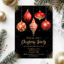 Search for ornaments christmas invitations Red and gold