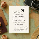 Search for traveling from miss to mrs invitations Bride