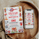 Search for red truck birthday invitations Firefighter party