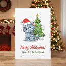 Search for grey cat christmas cards Xmas