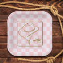 Search for brown gingham paper plates Pink