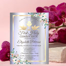 Search for purple cross first communion invitations Gold