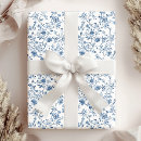 Search for blue toile wrapping paper Blue and white