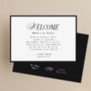 Search for welcome party enclosure cards Black and white