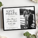 Search for vintage wedding save the dates Black and white