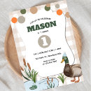 Search for duck birthday invitations Gingham