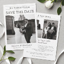 Search for magazine cover save the dates Black and white