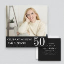Search for elegant 50th birthday invitations Black and white