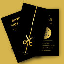 Search for gold scissors logo business cards Black and gold
