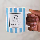 Search for blue and white striped mugs Trendy