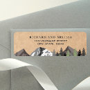 Search for log cabin return address labels Mountain