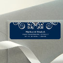 Search for silver blue return address labels Ornate