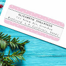 Search for dots and stripes return address labels Pink