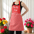 Search for funny valentine aprons Red
