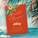 Search for hawaiian bridal shower invitations Hibiscus