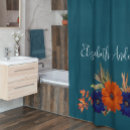 Search for blue and orange shower curtains White