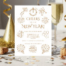 Search for cheers to the new year invitations Gold