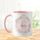 Search for watercolor roses mugs Initial