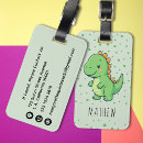 Search for dinosaur luggage tags Tyrannosaurus rex