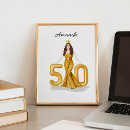 Search for happy 50th birthday posters Golden