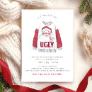 Search for ugly sweater christmas invitations Red