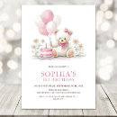 Search for girls teddy bear birthday invitations Adorable