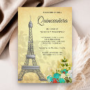 Search for eiffel tower quinceanera invitations Princess