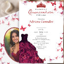 Search for red dress quinceanera invitations 15th birthday