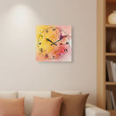 Search for pink butterfly clocks Chic