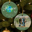 Search for world globe earth christmas tree decorations Peace on earth