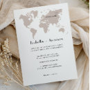 Search for world map wedding invitations Watercolor
